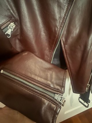 Chaqueta de piel Uterqüe Talla M