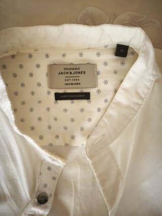 Camisa Jack Jones Blanca Manga Larga Talla M