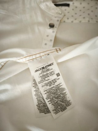 Camisa Jack Jones Blanca Manga Larga Talla M