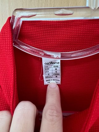 Maillot Ciclismo Btwin Rojo Media Cremallera
