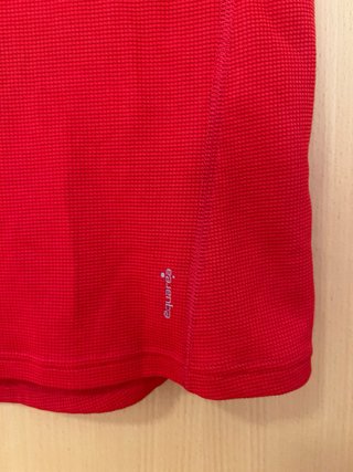 Maillot Ciclismo Btwin Rojo Media Cremallera