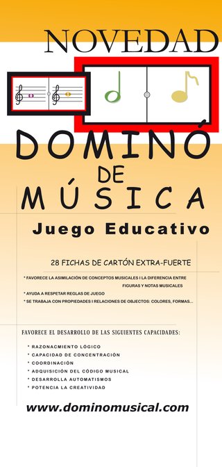 Juego Dominó de Música Educativo
