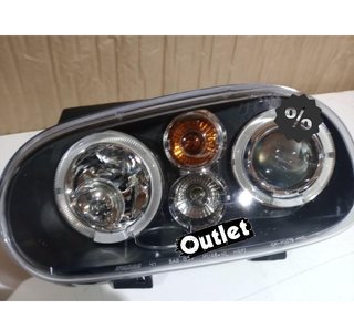 DW FAROS VOLKSWAGEN VW GOLF 4 OJOS ANGEL LED LOOK R32 FONDO