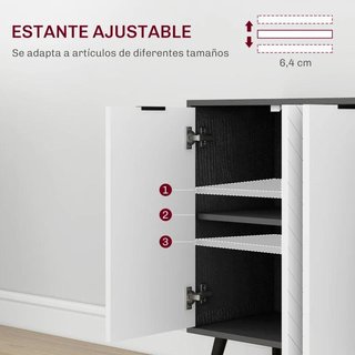 Aparador Salón 4 Puertas Patas Madera 120cm