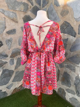 Vestido Boho Estampado Talla Única