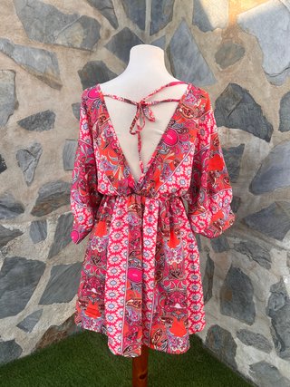 Vestido Boho Estampado Talla Única