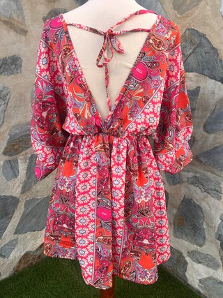 Vestido Boho Estampado Talla Única