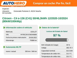 Citroën C4 electric drive 100 kW e-Shine