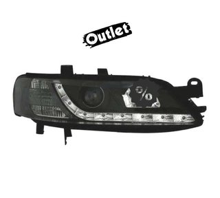 DW FAROS PARA OPEL VECTRA B 96-98 LUZ DIURNA LED FONDO NEGRO