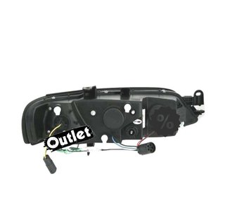 DW FAROS PARA OPEL VECTRA B 96-98 LUZ DIURNA LED FONDO NEGRO