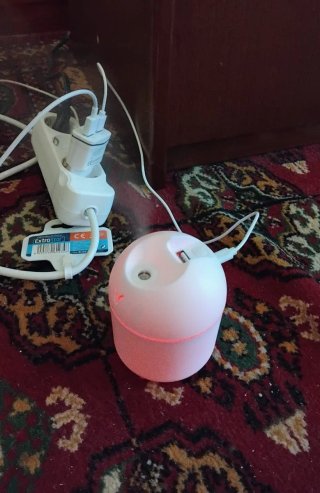 Mini humidificador USB blanco