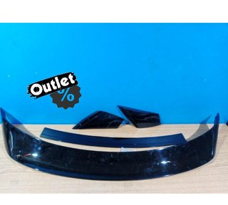 DW ALERON SPOILER FORD MUSTANG 15-23 LOOK GT350 R NEGRO BR