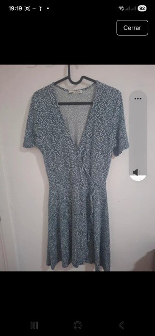 Vestido azul corto estampado