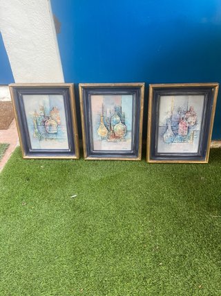 Tríptico de cuadros decorativos