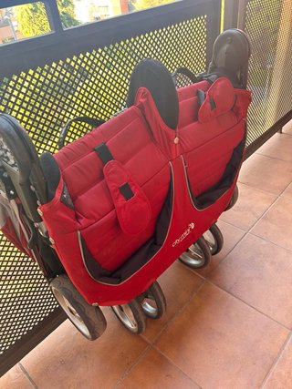 Carro Gemelar City Mini Jogger Rojo