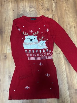 Vestido Navidad Tejido Reindeer Talla M