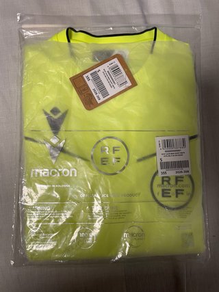 Camiseta árbitro Macron Amarilla CORTA S