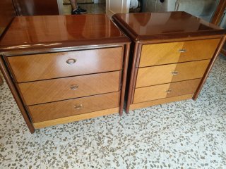 2 Mesitas de noche Vintage Madera
