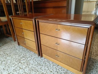 2 Mesitas de noche Vintage Madera