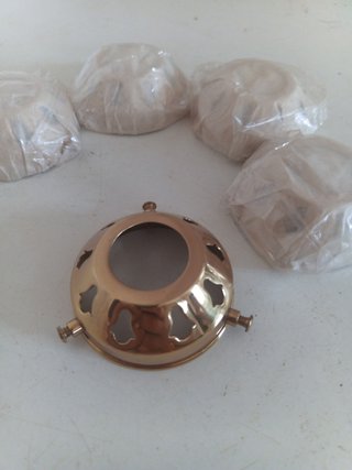 Lote 5 portatulipas dorados (nuevos)
