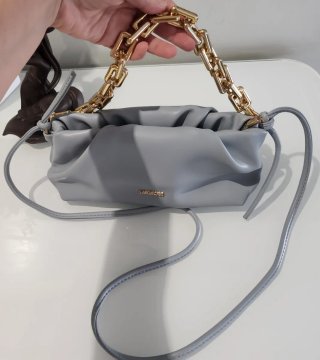 Borsa LABEL ROSE con tracolla e catena MAI USATA
