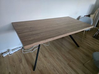 Mesa Comedor Industrial Madera y Metal