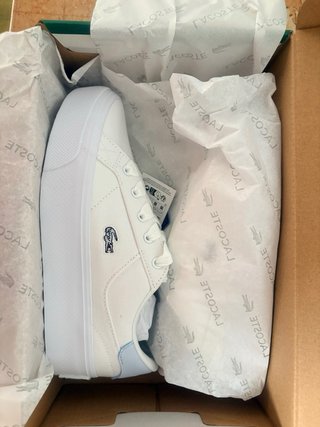 Zapatillas plataforma Lacoste blancas y azules