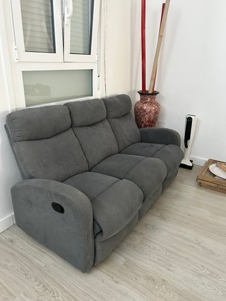 5 Sillones Reclinables Tela Gris