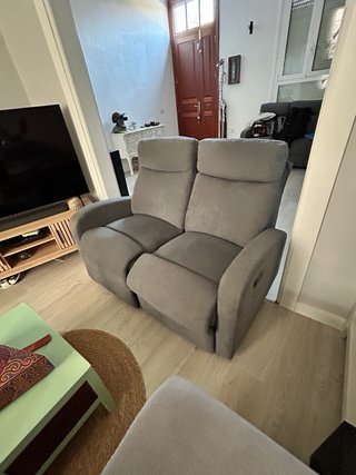 5 Sillones Reclinables Tela Gris