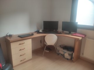Mueble 2 camas abatibles + escritorio L