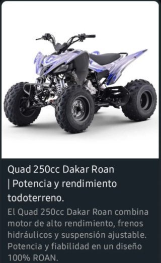 Quad 250cc Dakar Roan Todoterreno.