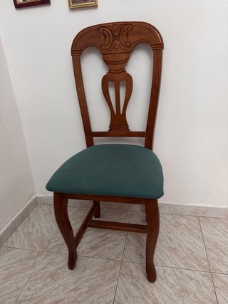 Silla de salón madera y tela