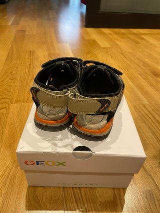 Sandali Geox Bambini Trekking Acquatico Grigio Arancione