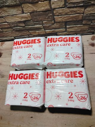 Huggies Extra Care Pañales talla 2 (3-6 kg) 104 ud