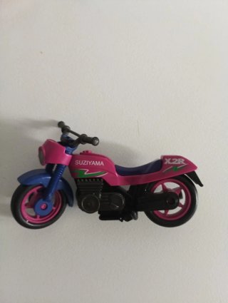 Moto de Playmobil Rosa y Azul
