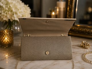 Bolso de fiesta dorado elegante