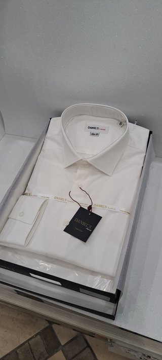 Camicia uomo DANIEL'S CLASSIC slim fit tg. 42 bian