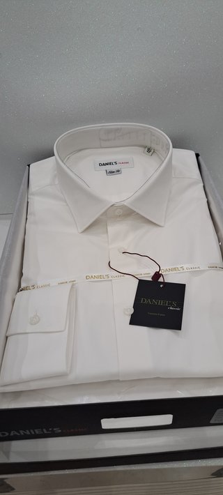 Camicia uomo DANIEL'S CLASSIC slim fit tg. 42 bian