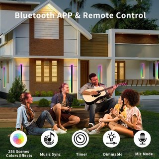 Pack 2 Apliques LED RGB Exterior 80cm