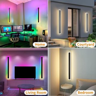 Pack 2 Apliques LED RGB Exterior 80cm