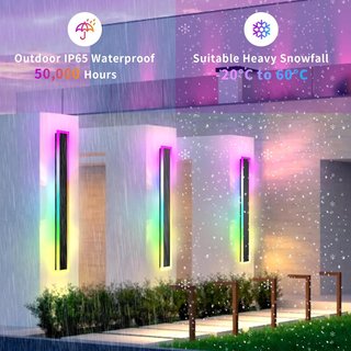 Pack 2 Apliques LED RGB Exterior 80cm