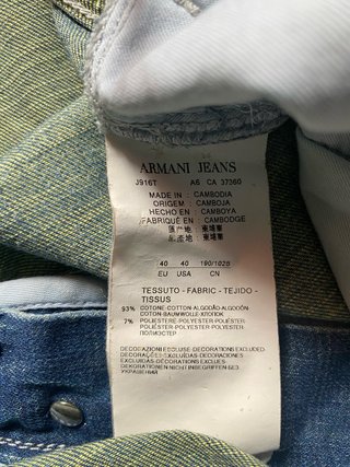 Jeans Armani Denim Leggero Blu Scuro