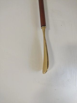 Calzador Madera y Latón Mango Pato vintage