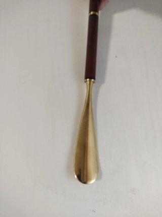 Calzador Madera y Latón Mango Pato vintage