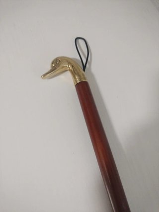 Calzador Madera y Latón Mango Pato vintage