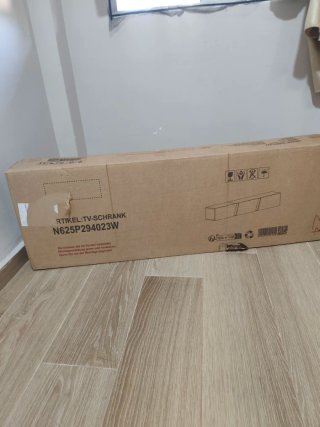 Mueble TV Blanco LED 180x35x30cm