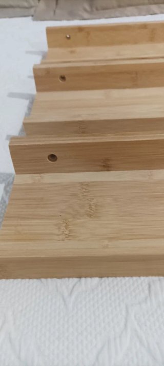 Repisa/estante de bambú para cuadros, 3 unidades