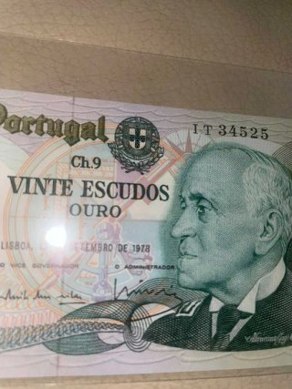 5 Notas Portuguesas 100 Escudos Novas