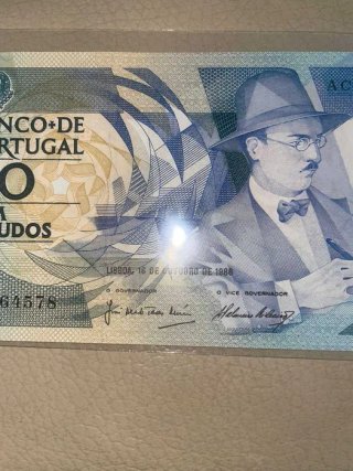 5 Notas Portuguesas 100 Escudos Novas