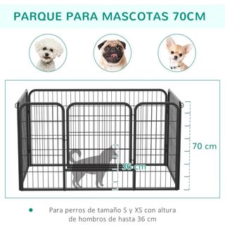 Jaula Perros 4 Vallas con Puerta Negra